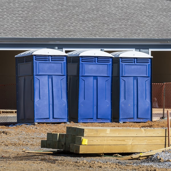 how often are the porta potties cleaned and serviced during a rental period in Waterford